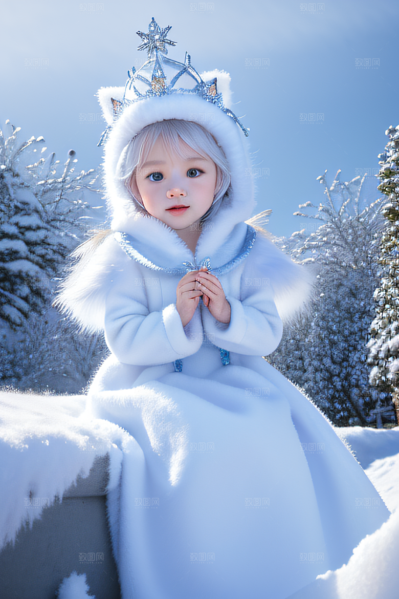 可爱宝贝猫咪穿上雪后女王装扮皮克斯风