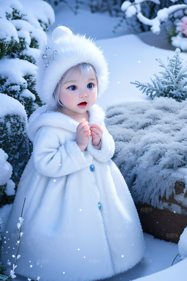 可爱宝贝猫咪穿上雪后女王装扮皮克斯风