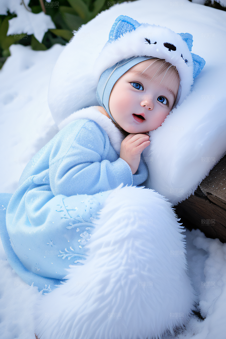 小猫咪化身皮克斯风格雪后女王可爱如画
