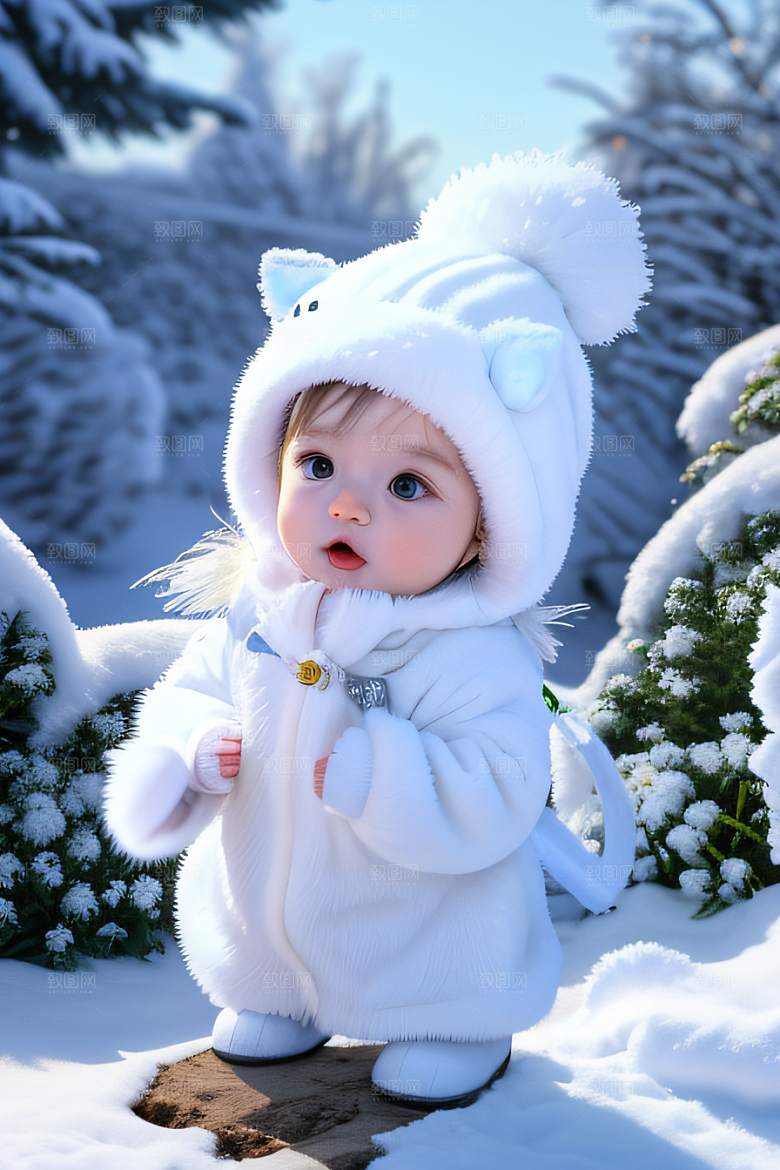 小猫咪化身皮克斯风格雪后女王可爱如画