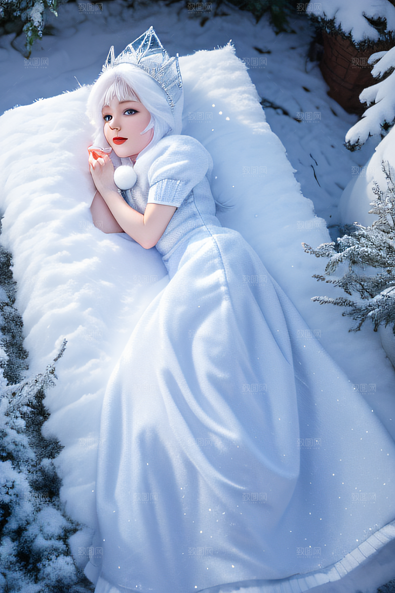 可爱宝贝猫咪穿上雪后女王装扮梦幻可爱