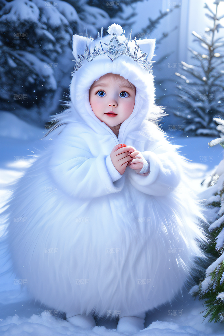 可爱宝贝猫咪变身雪后女王皮克斯之美