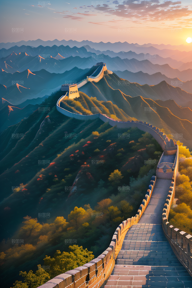 长城壮丽景色瑰丽迷人