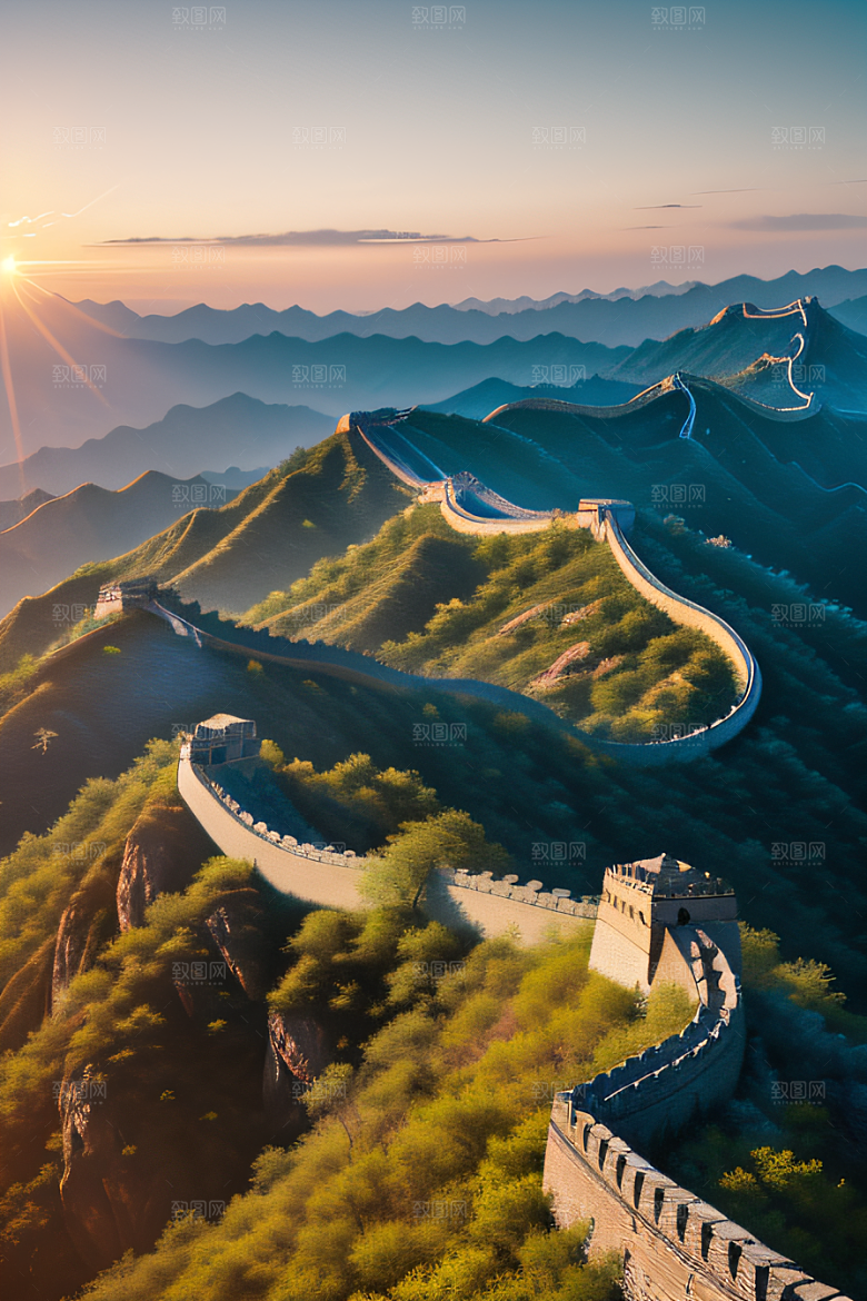 长城壮丽景色瑰丽迷人