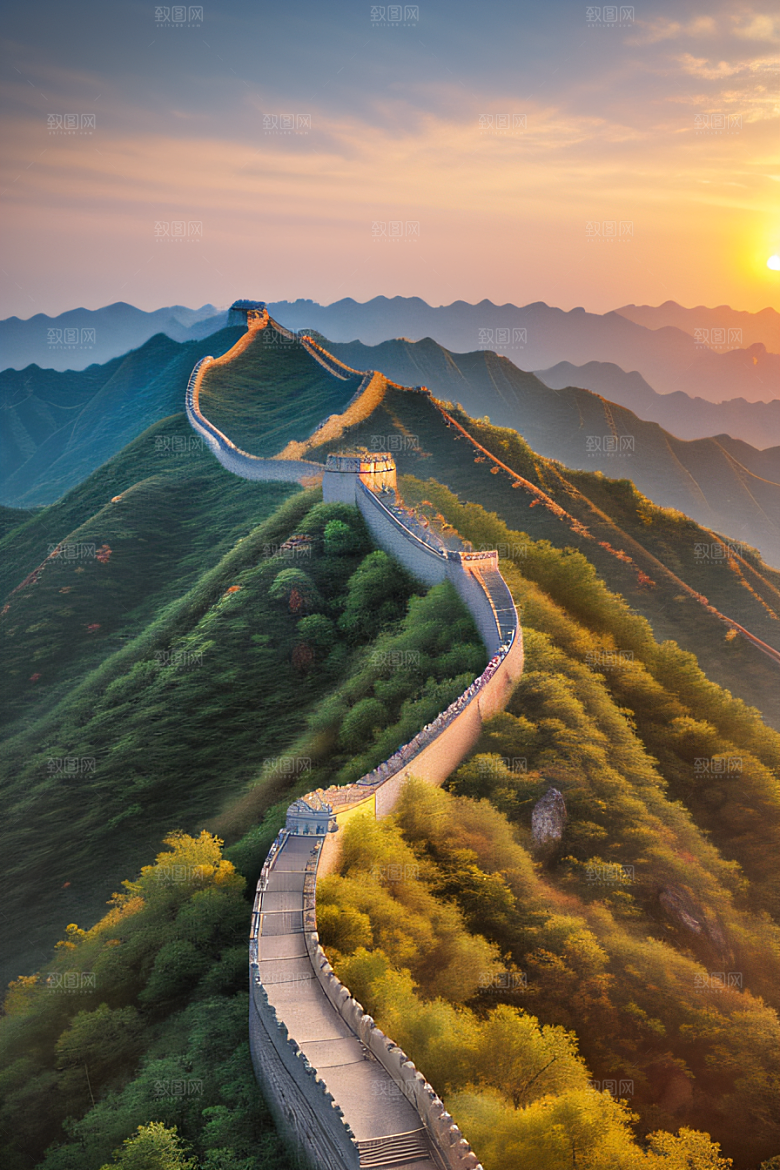 长城壮丽景色瑰丽迷人