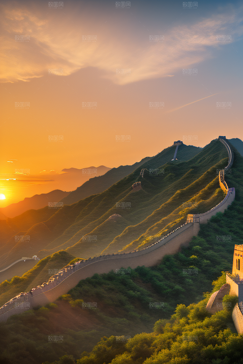 长城壮丽景色瑰丽迷人