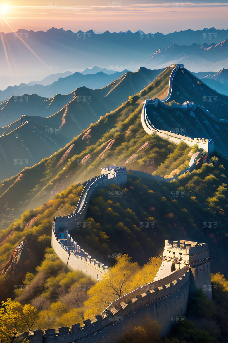 长城壮丽景色瑰丽迷人