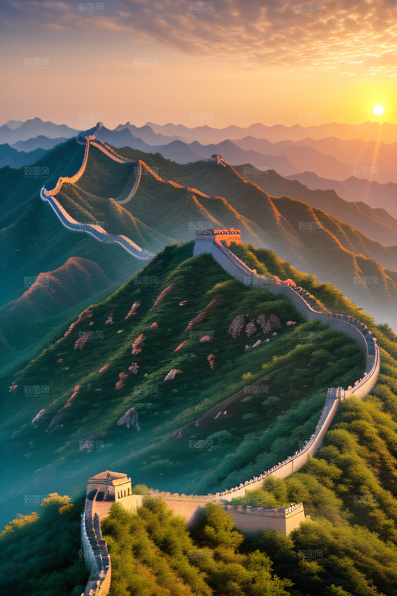 长城壮丽景色瑰丽迷人