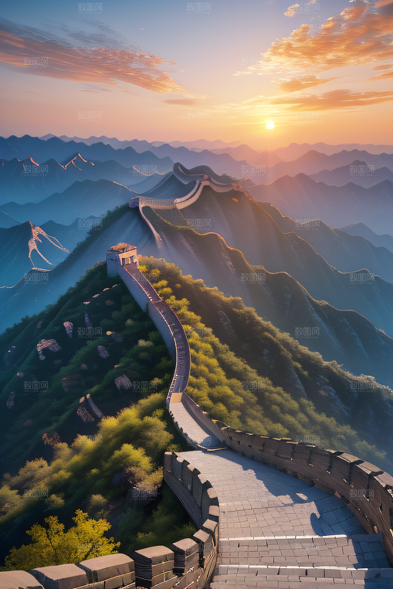长城壮丽景色瑰丽迷人