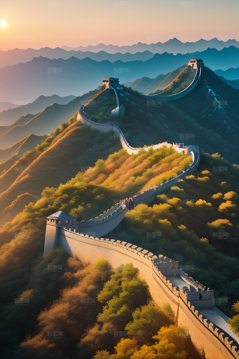 长城壮丽景色瑰丽迷人