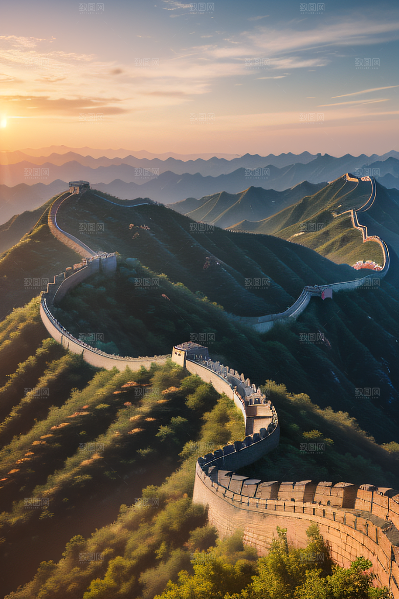 长城壮丽景色瑰丽迷人