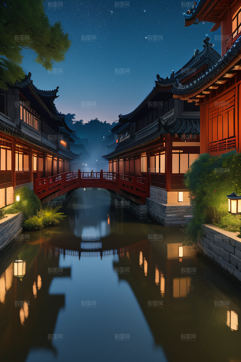 江南水乡古韵与宁静的和谐画卷