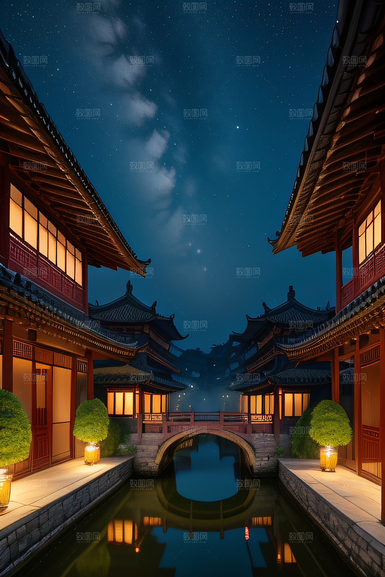 江南水乡古韵与宁静的和谐画卷