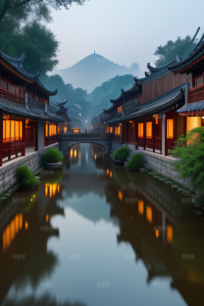 江南水乡古韵与宁静的和谐画卷