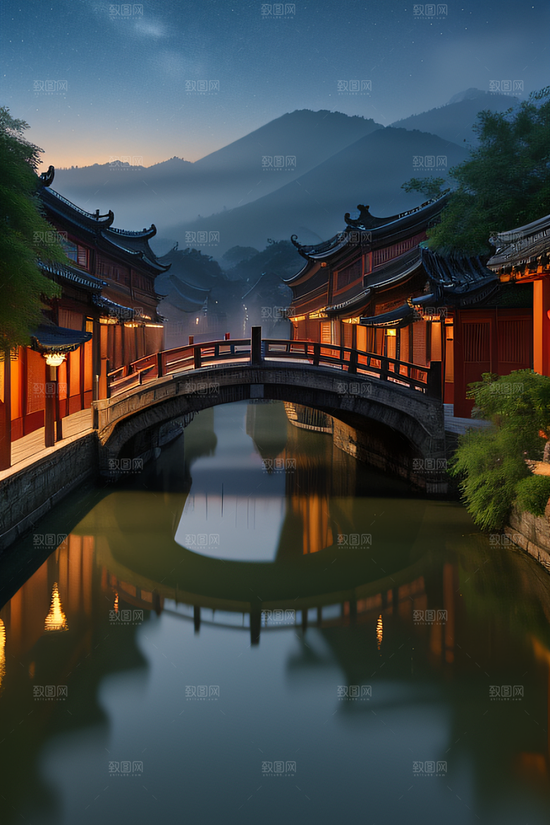 江南水乡古韵与宁静的和谐画卷