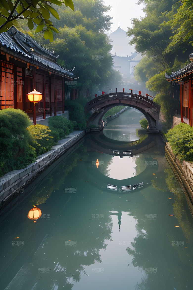 江南水乡古韵与宁静的和谐画卷
