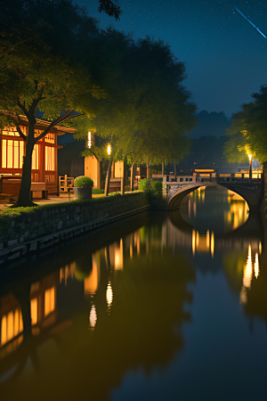 江南水乡古韵与宁静的和谐画卷