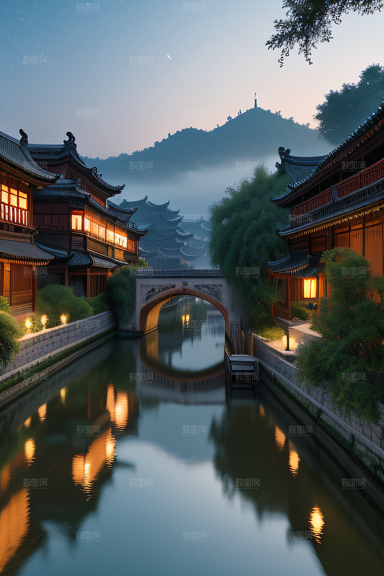 江南水乡古韵与宁静的和谐画卷