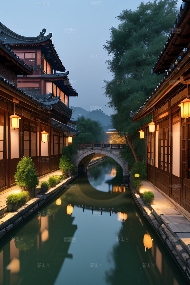 江南水乡古韵与宁静的和谐画卷