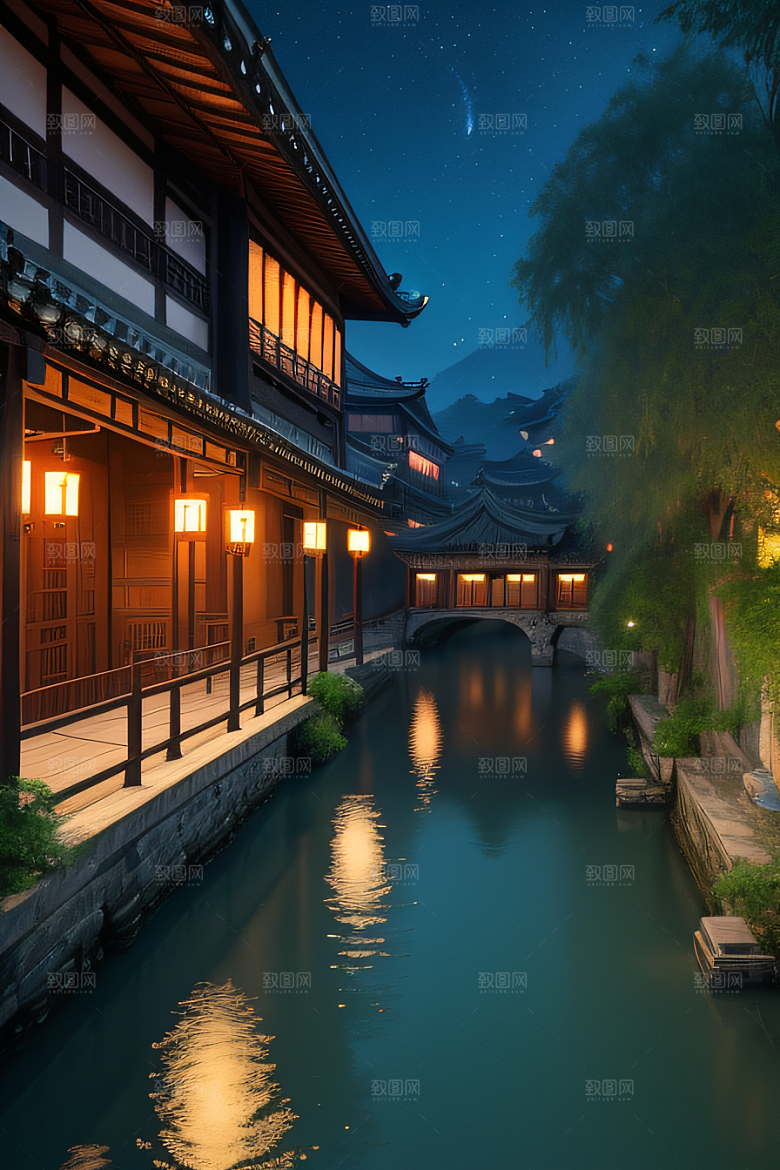 江南水乡古韵与宁静的和谐画卷