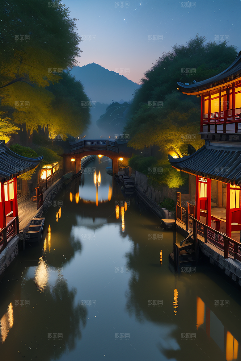 江南水乡古韵与宁静的和谐画卷