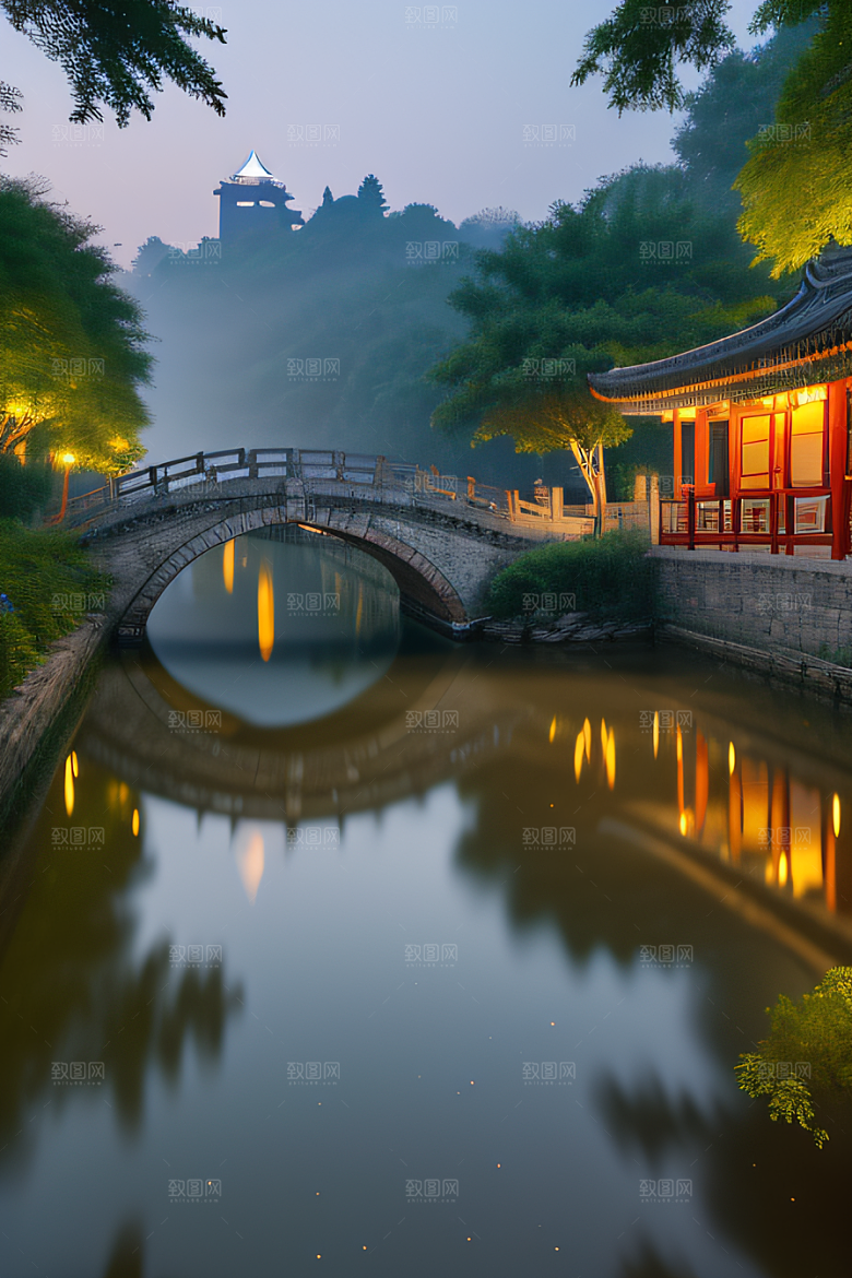 伟大长城壮丽的早晨