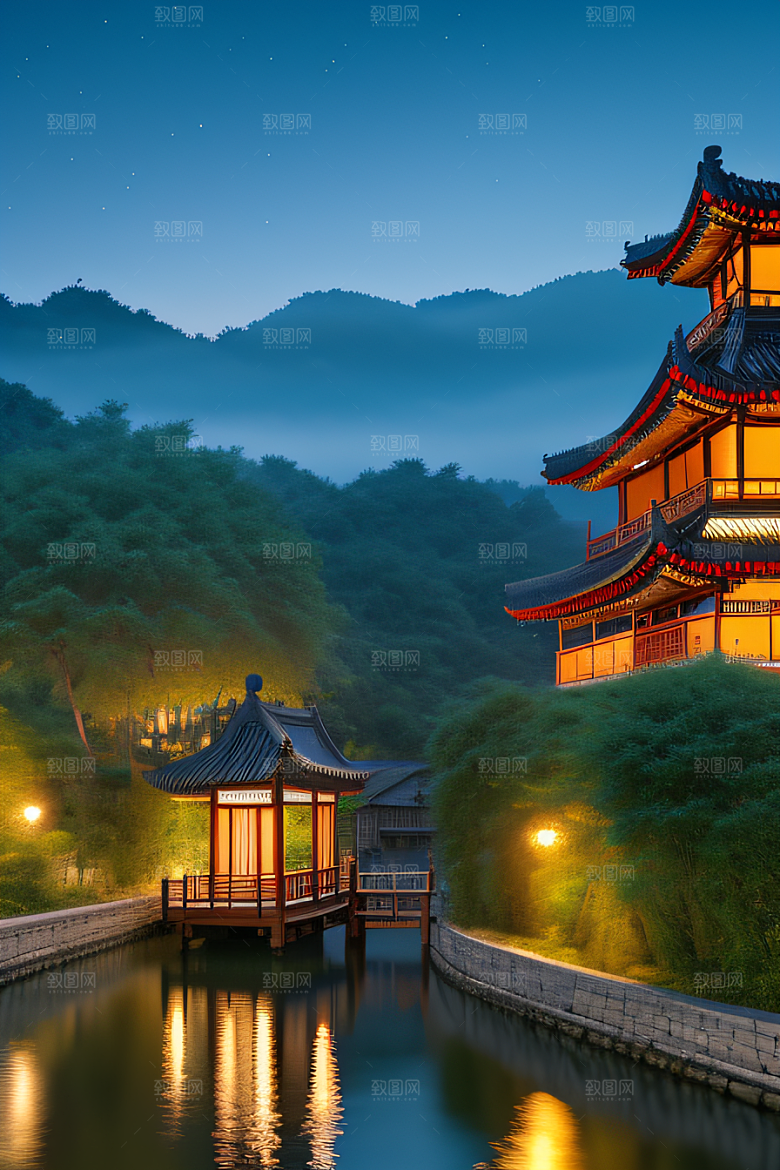 伟大长城壮丽的早晨