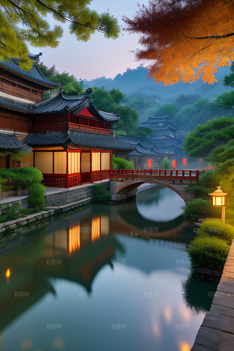 伟大长城壮丽的早晨