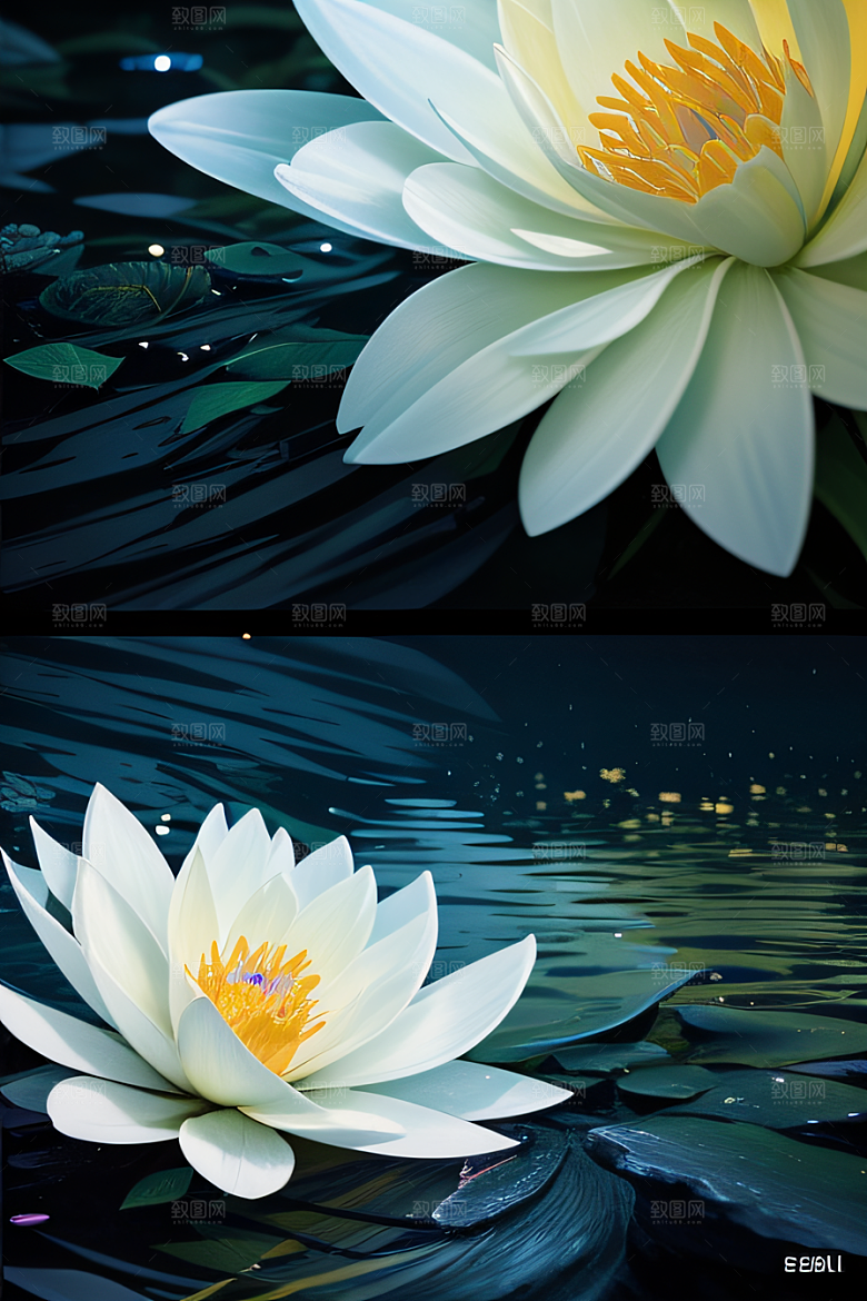 水流湍急中的花海绽放美不胜收