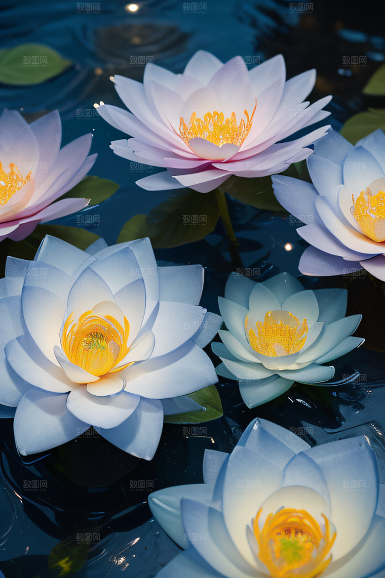 水流湍急中的花开奇景美轮美奂