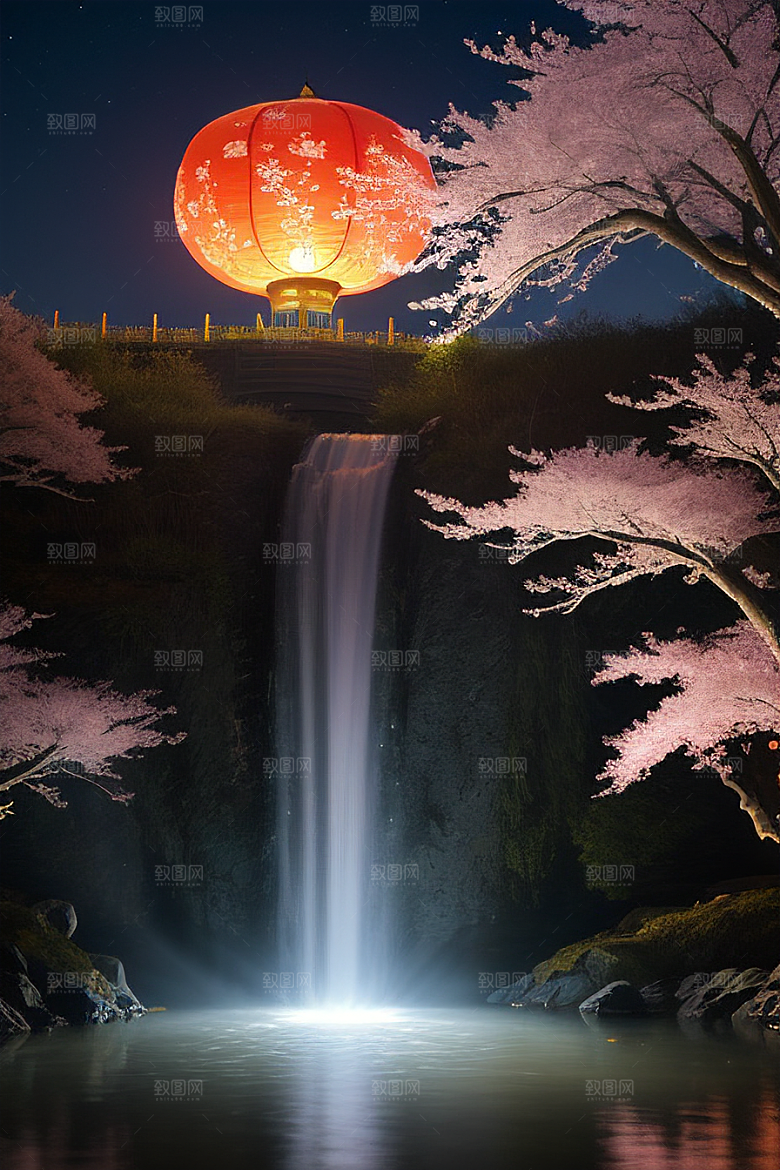 浪漫的画面中秋夜情景