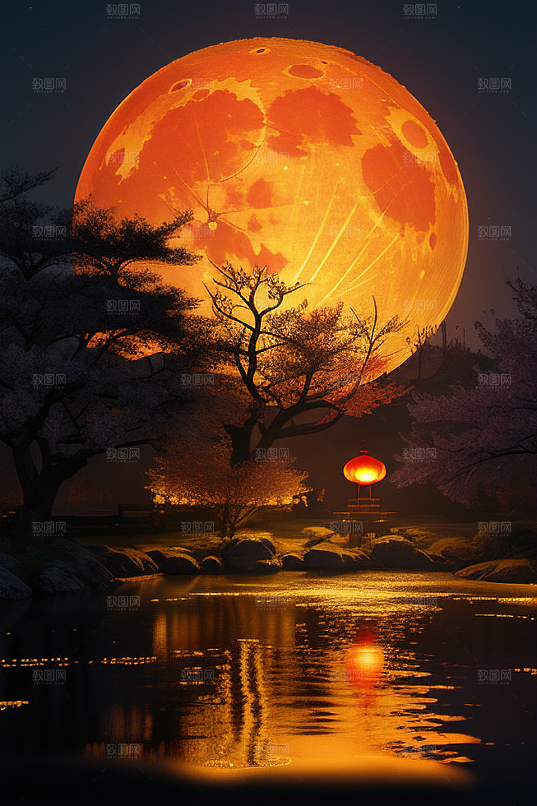 美丽的画作中国樱花森林