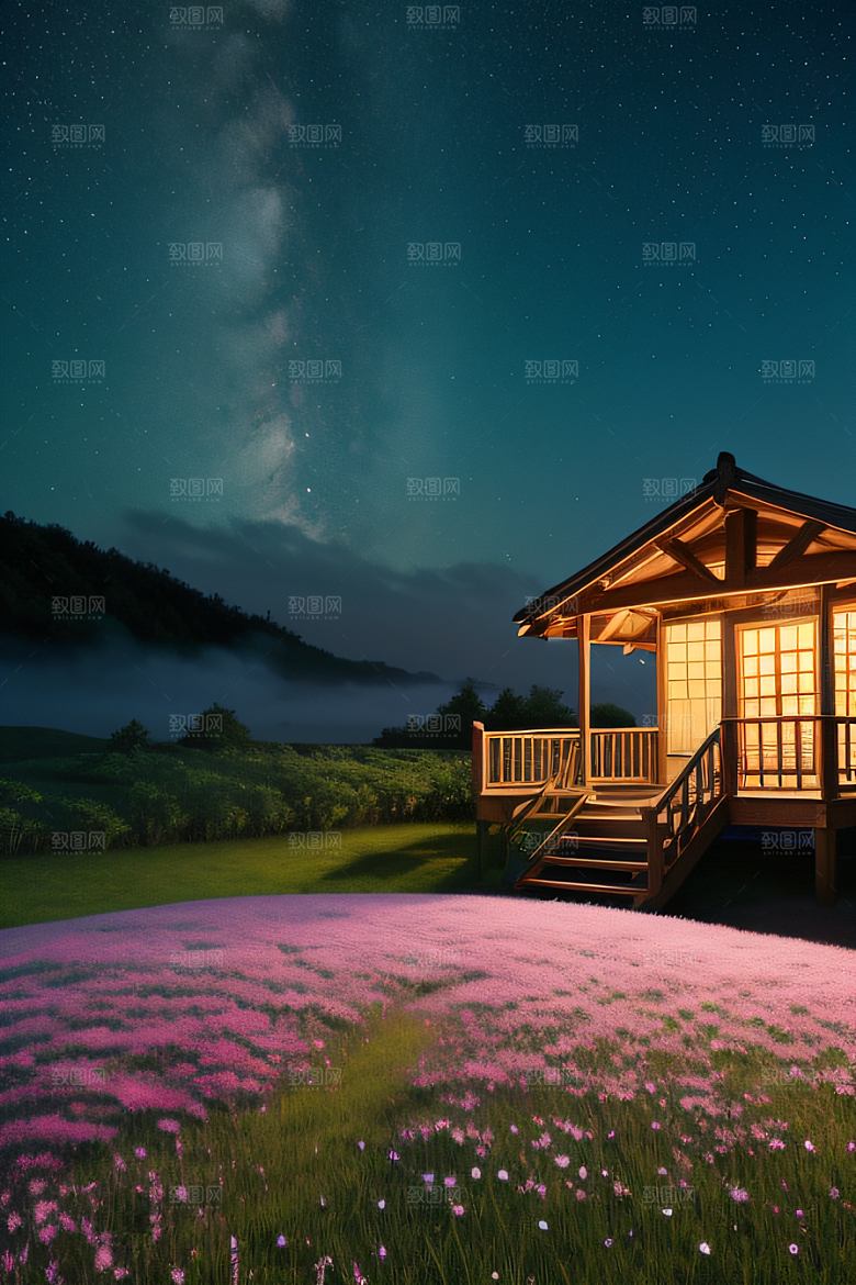 小屋与花朵新海诚的宁静画境