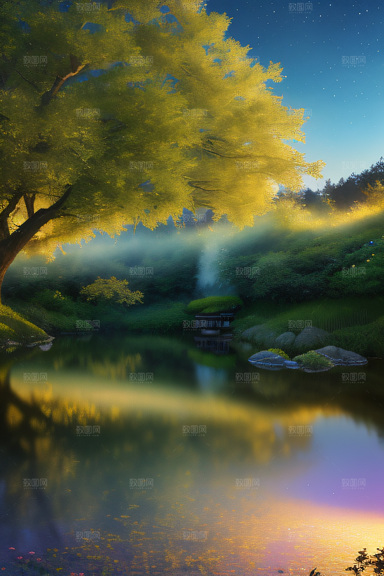 小屋与花朵新海诚的宁静画境