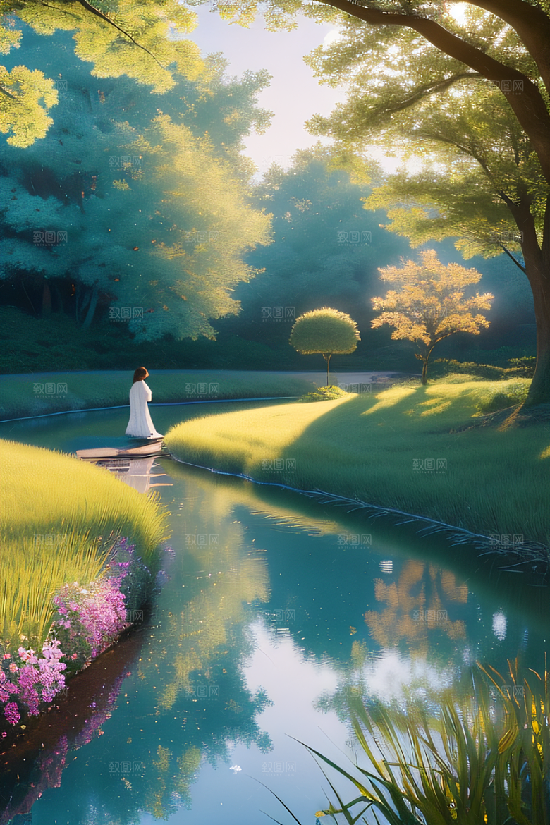 美丽花朵的绘画新海诚的艺术之美