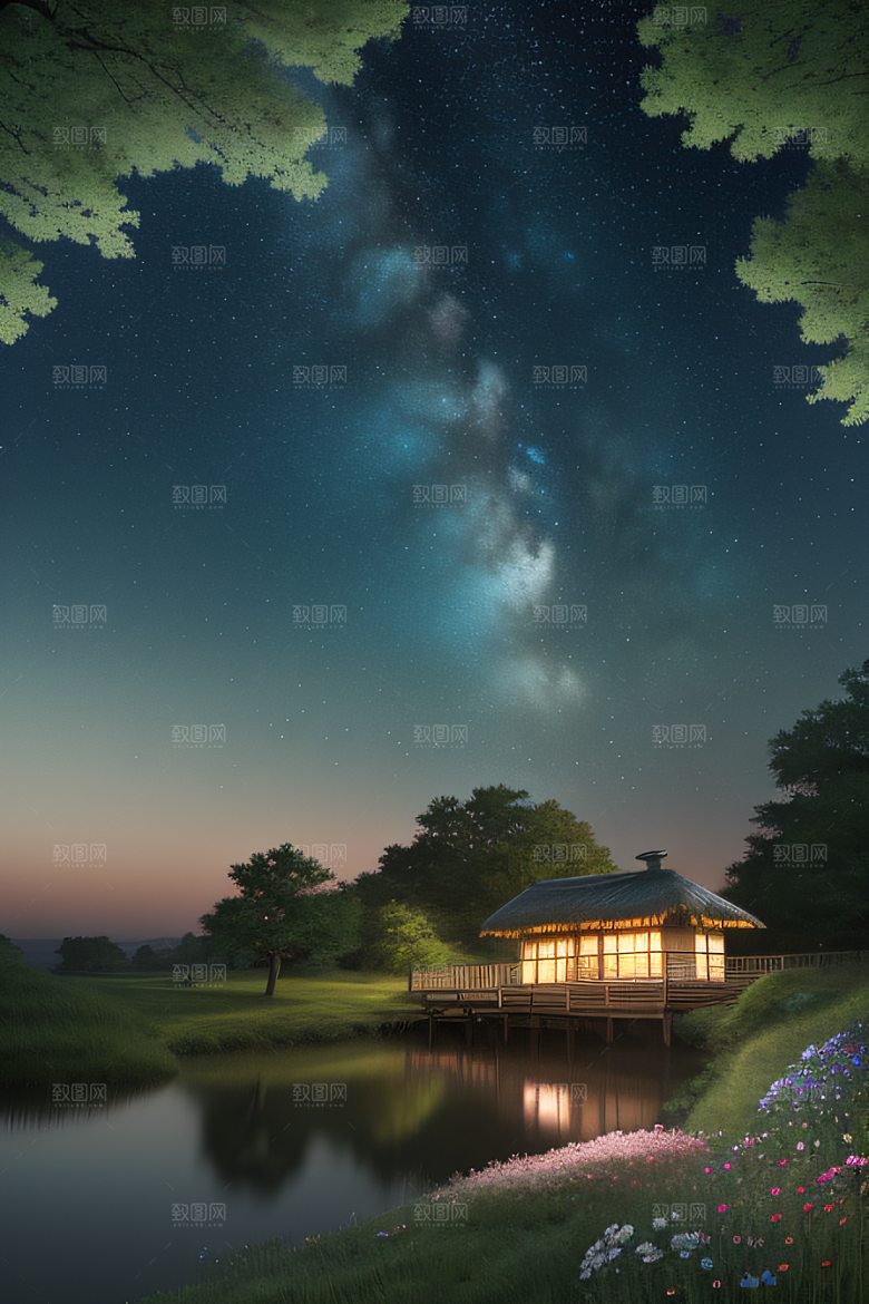 美丽花朵的绘画新海诚的艺术之美