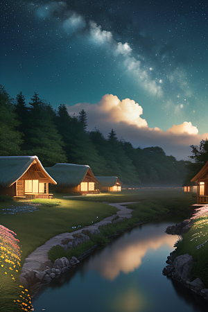 宁静的云中小屋新海诚的美丽画作