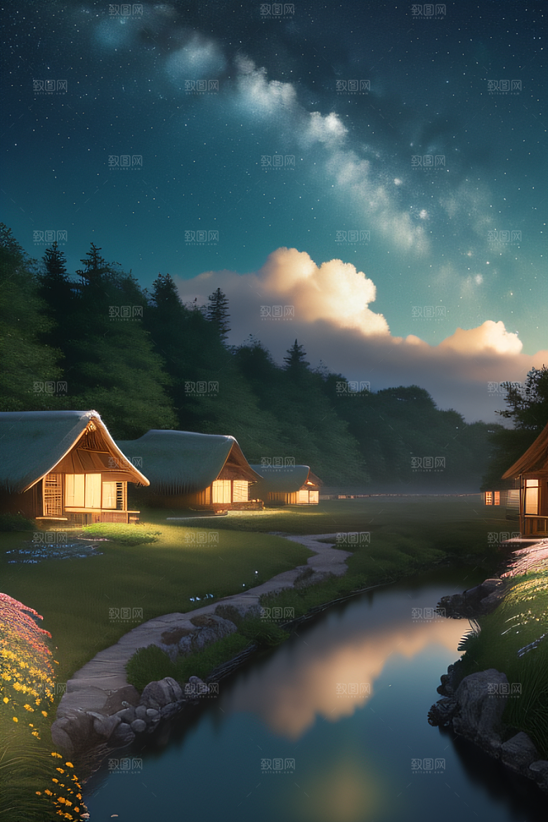 宁静的云中小屋新海诚的美丽画作