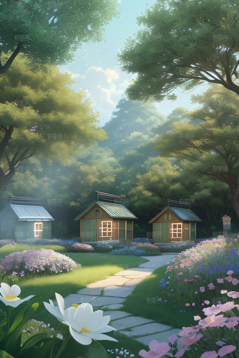 绿色童话小屋新海诚的绘画奇观