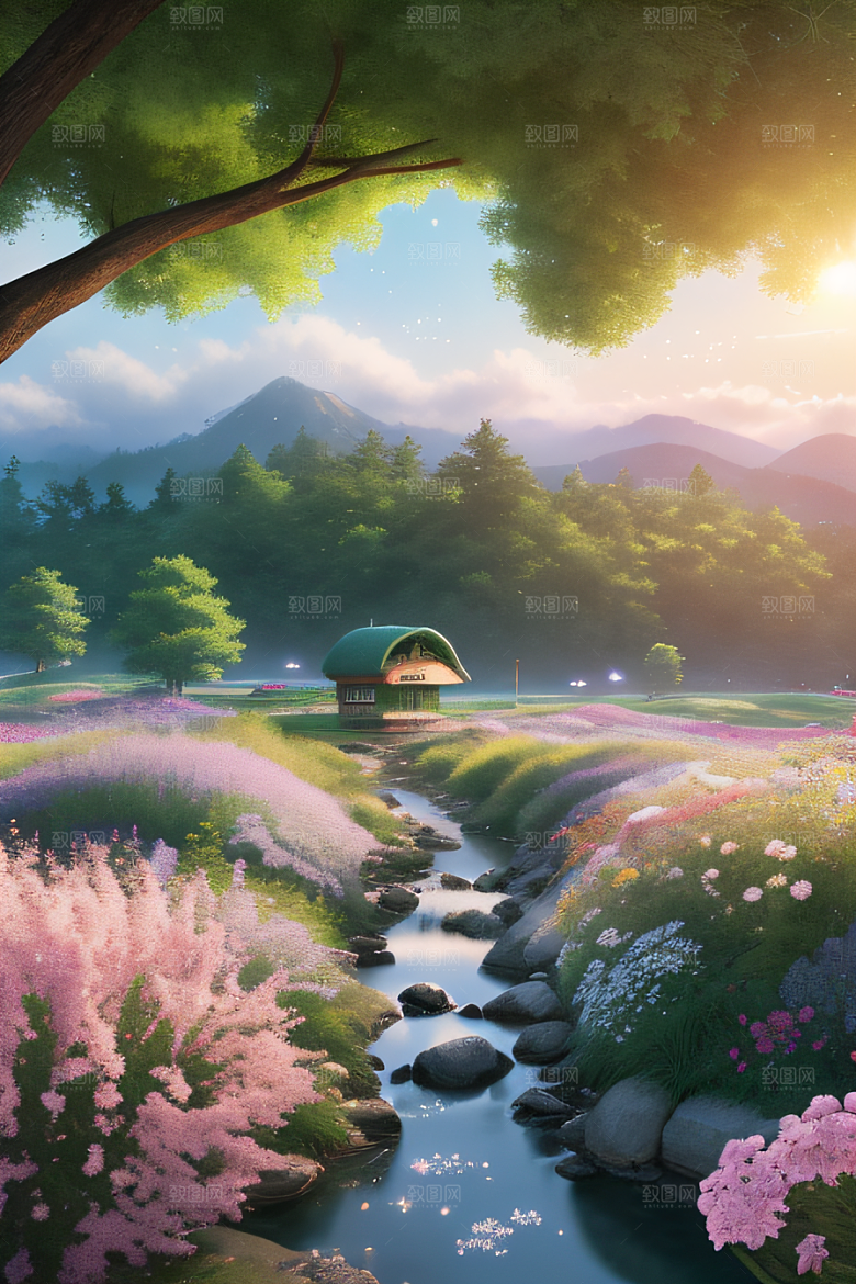 绿色童话小屋新海诚的绘画奇观