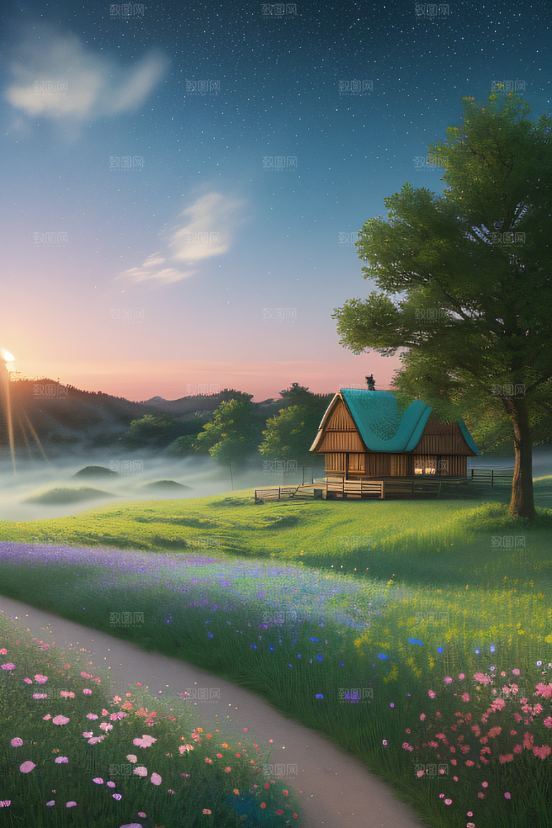 绿色童话小屋新海诚的绘画奇观