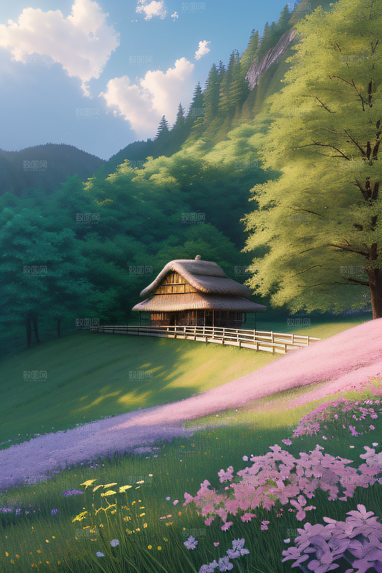 绿色童话小屋新海诚的绘画奇观