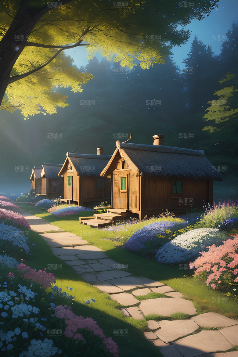 绿色童话小屋新海诚的绘画奇观