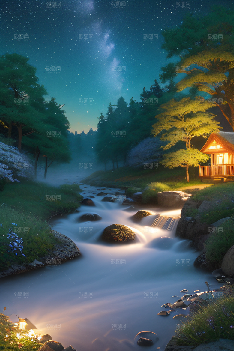 小屋与花朵新海诚的宁静画境
