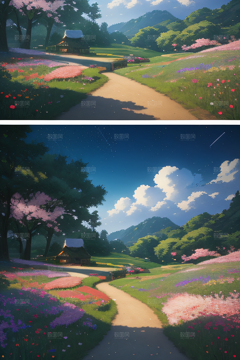 绿色童话新海诚的画作之美
