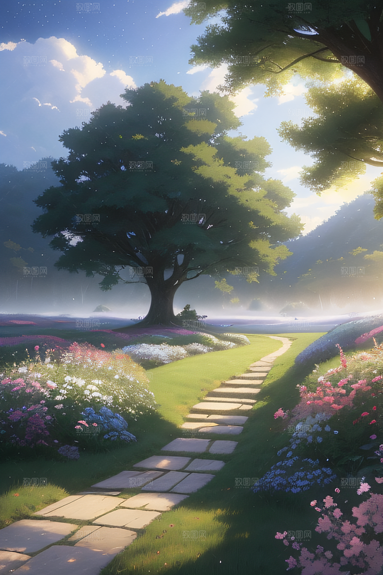 宁静的云中小屋新海诚的美丽画作