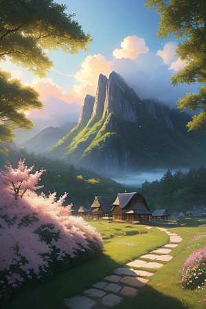 花朵与云彩新海诚的宁静绘画
