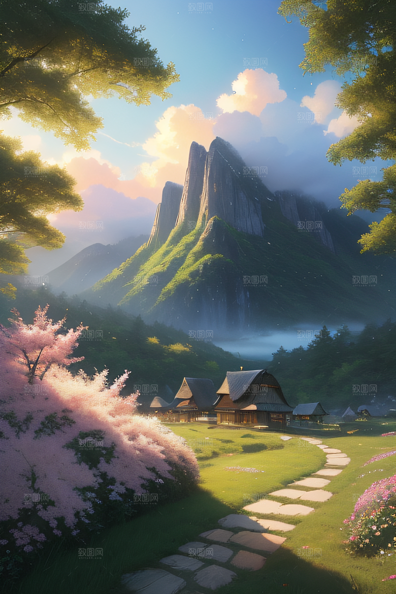 花朵与云彩新海诚的宁静绘画