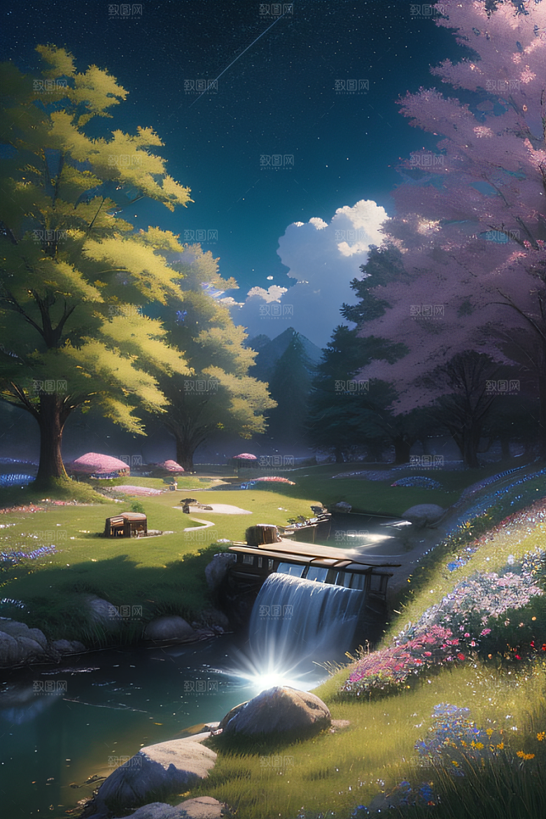 花朵与云彩新海诚的宁静绘画