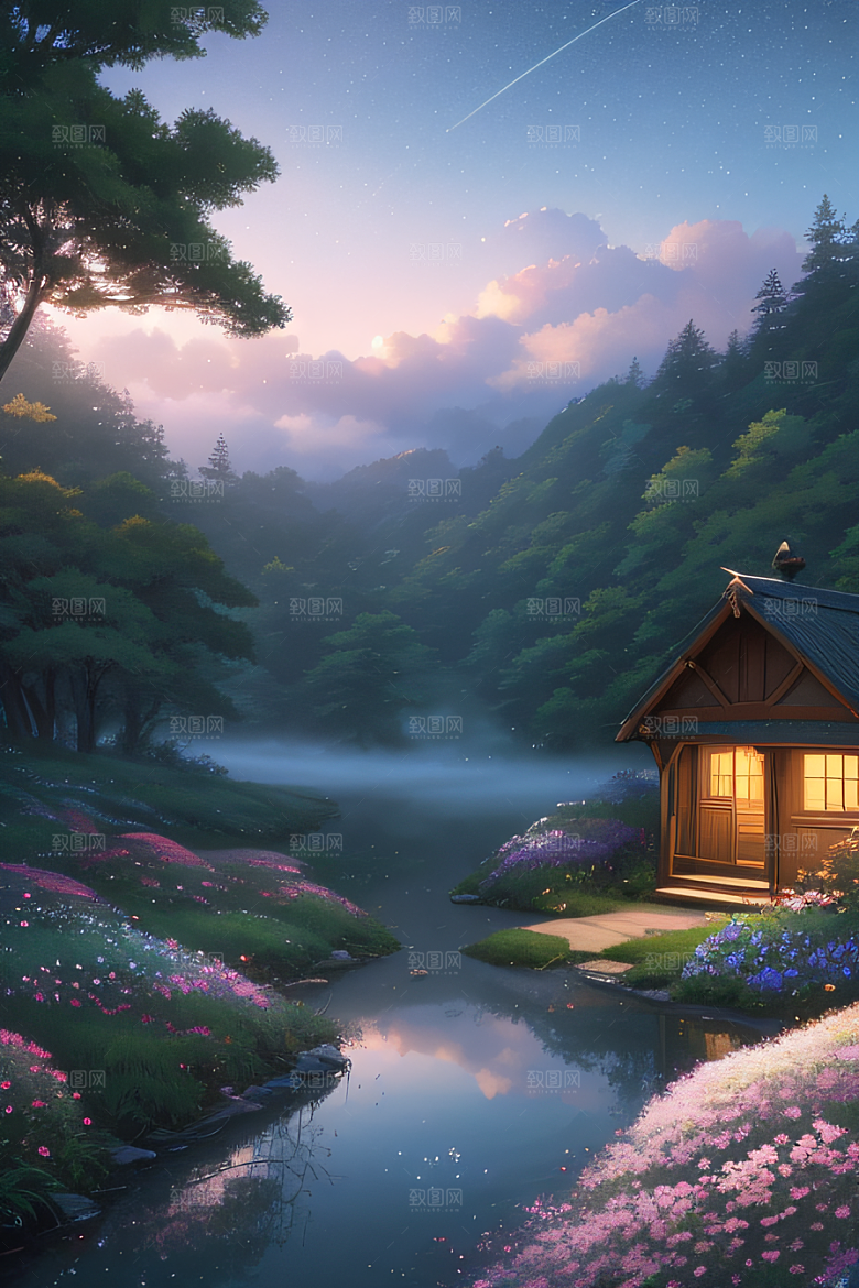 绿色童话小屋新海诚的绘画奇观
